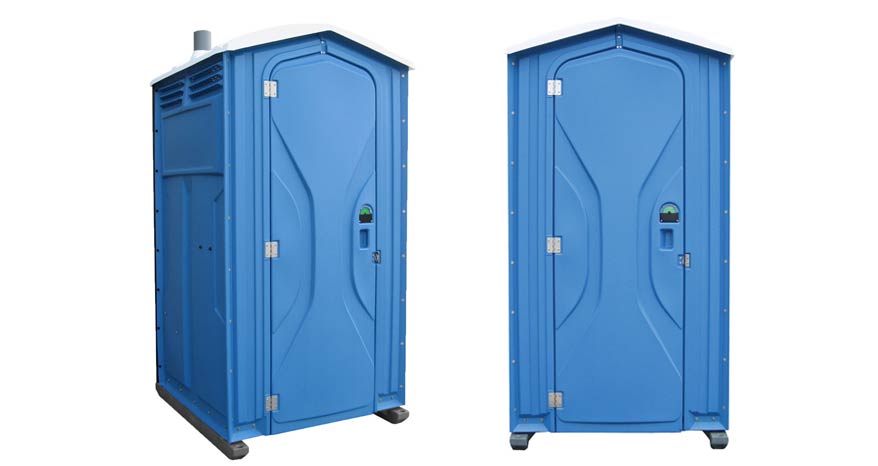 Long-term porta potty units on site in Spartanburg, South Carolina